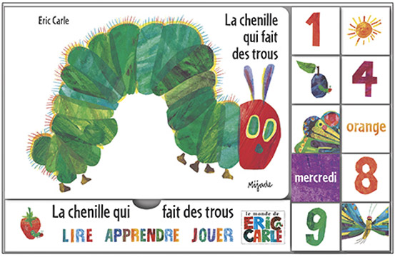 Chenille qui fait <br />
des trous (La) <br />
Boîte avec cubes